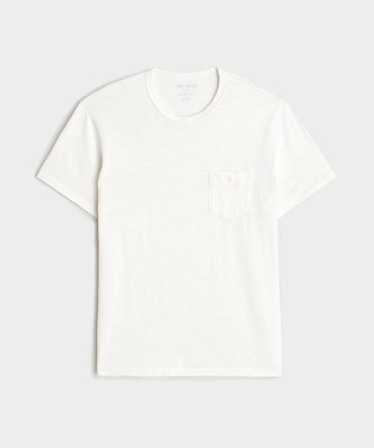 Todd Snyder Made in L.A. Homespun Slub Pocket Tee - White