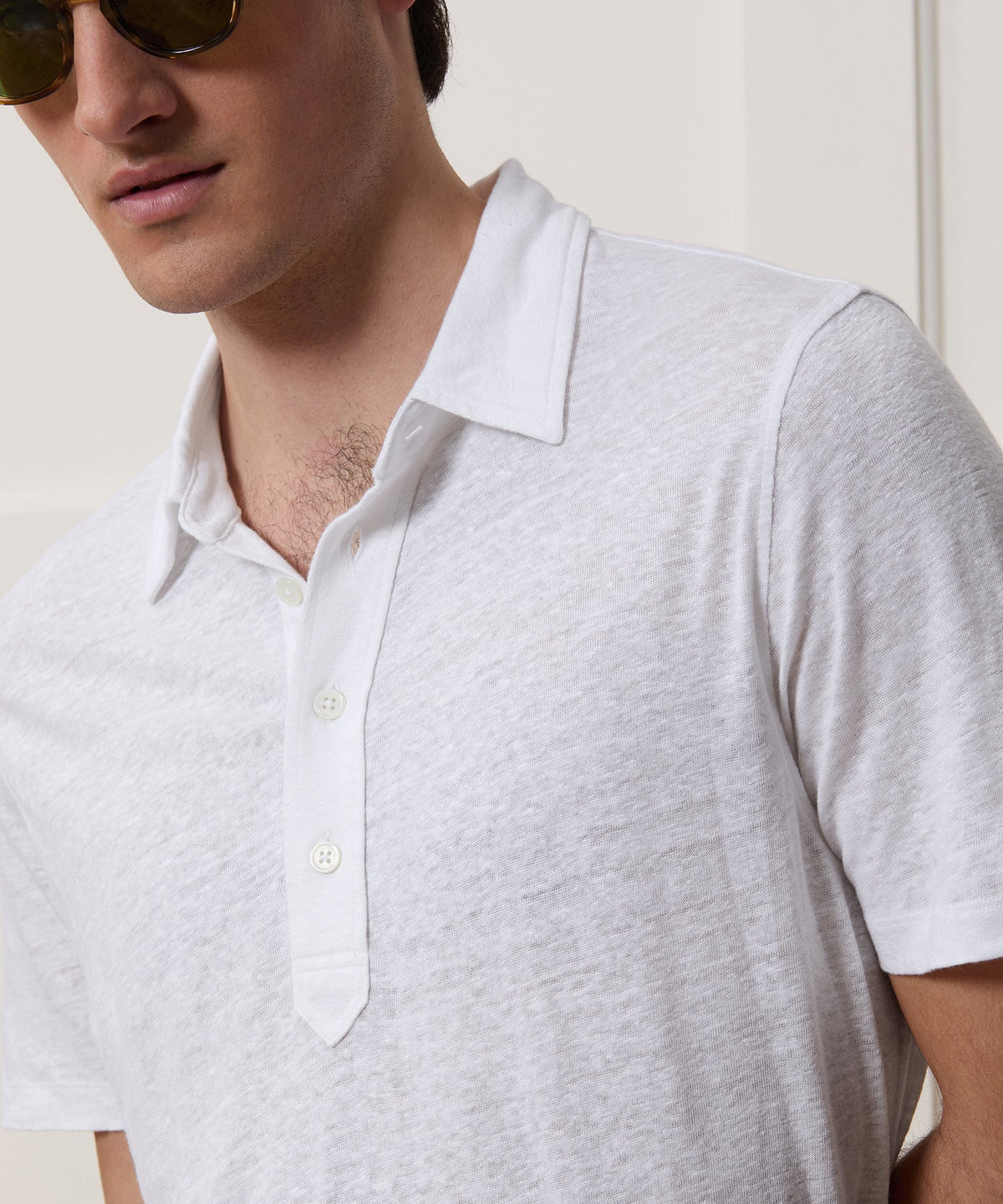 Todd Snyder Linen Polo - White