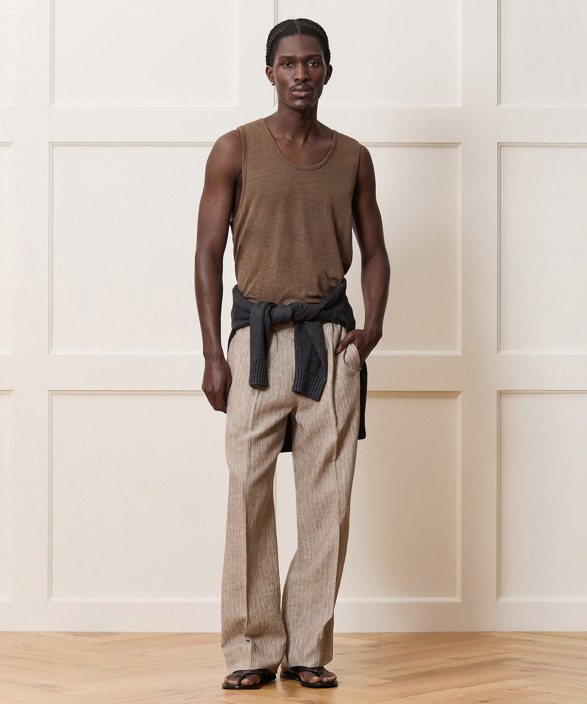 Todd Snyder Linen Tank - Hopsack