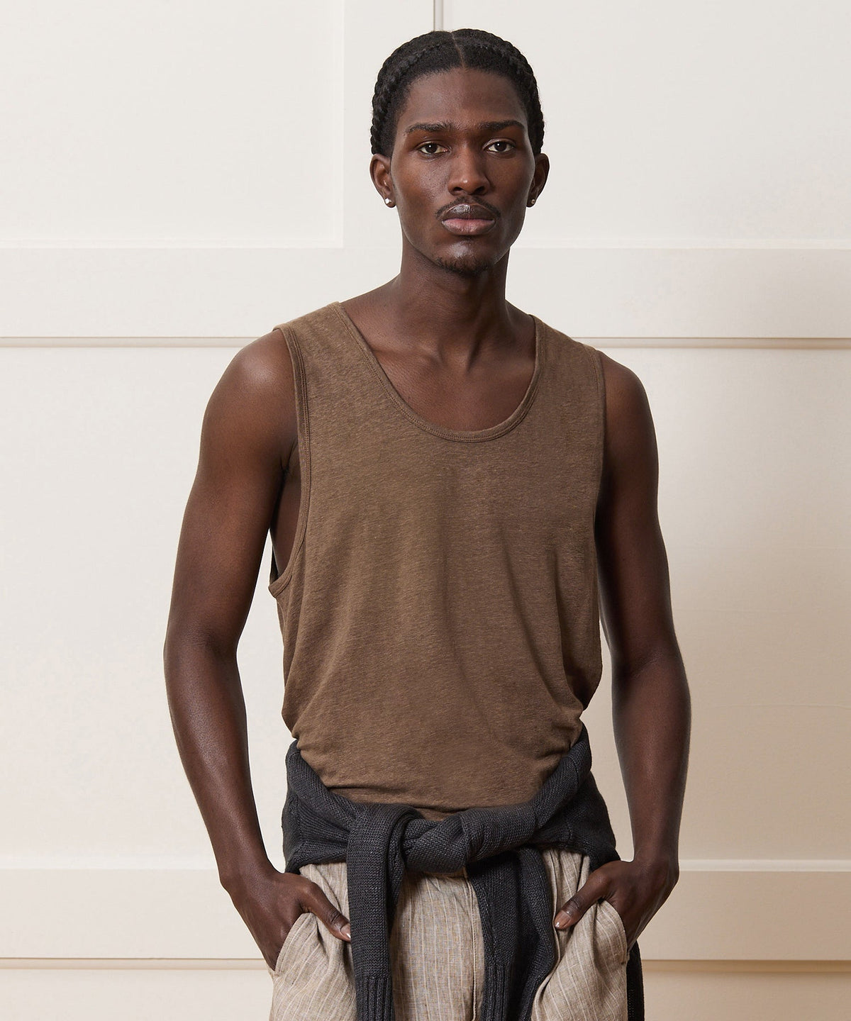 Todd Snyder Linen Tank - Hopsack