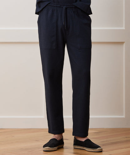 Todd Snyder Relaxed Seersucker Pant - Captain Navy