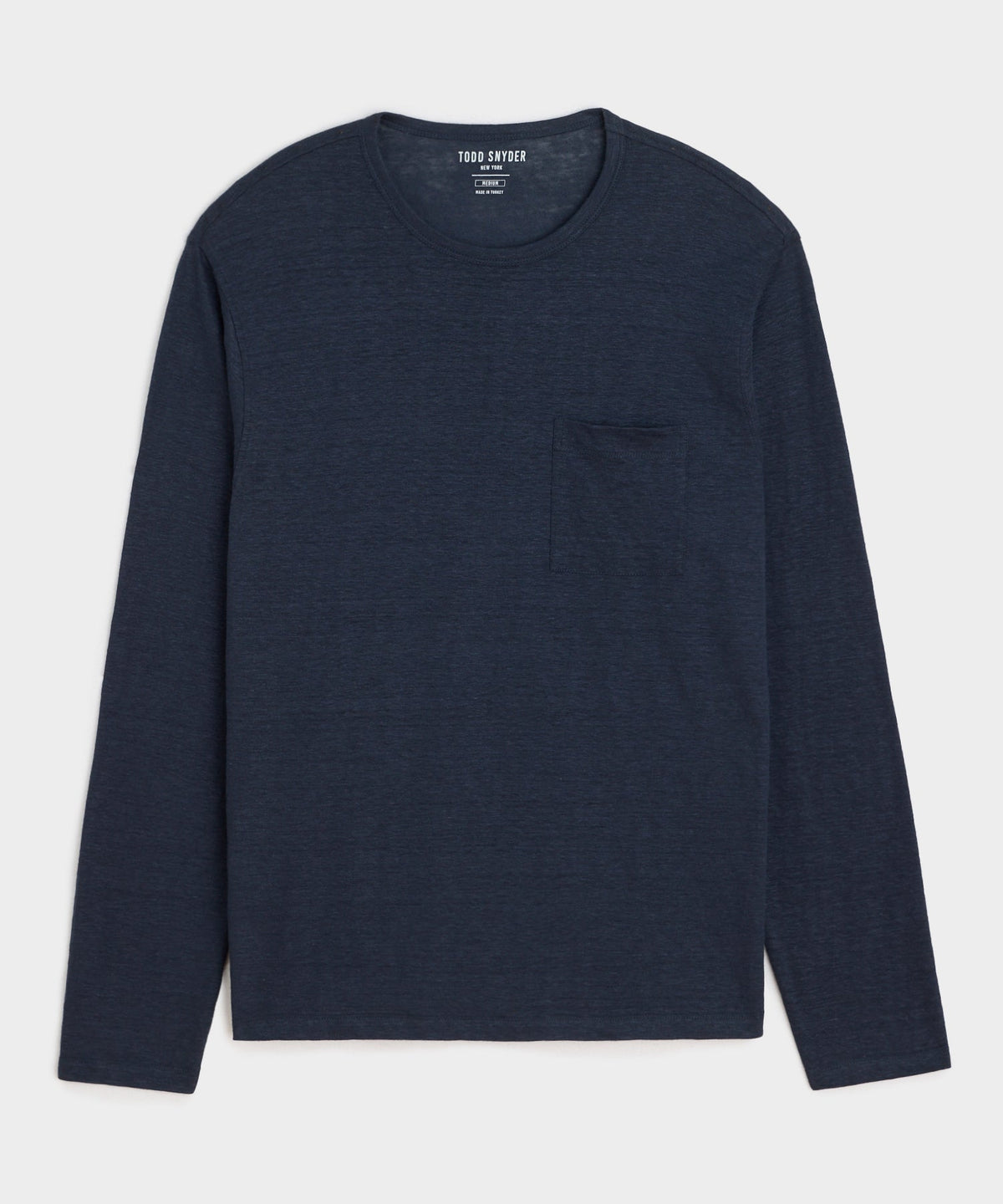 Todd Snyder Linen Jersey Pocket Tee - Classic Navy