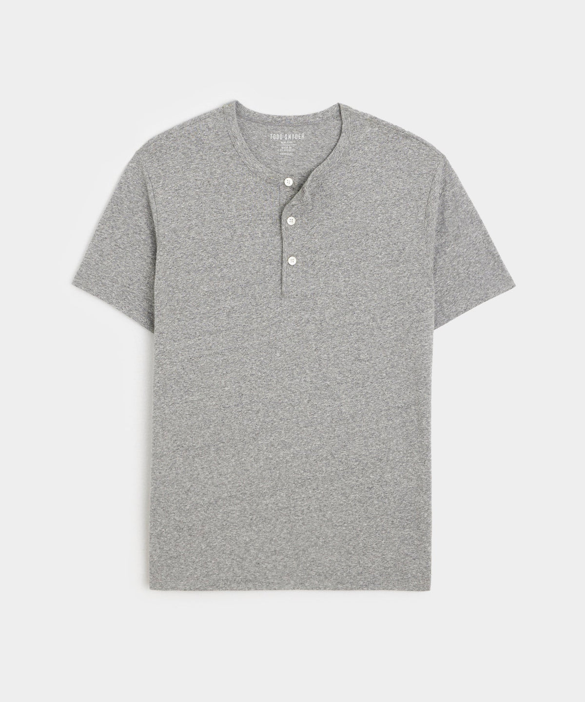 Todd Snyder Made in L.A. Premium Jersey Henley - Grey Heather