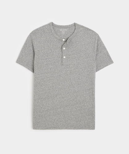 Todd Snyder Made in L.A. Premium Jersey Henley - Grey Heather