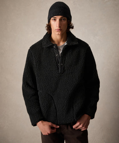 Todd Snyder Sherpa Snap Pullover - Charcoal