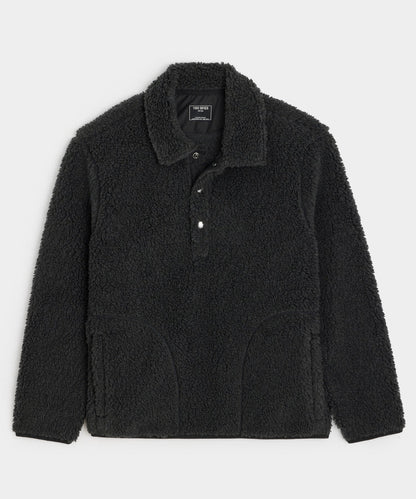 Todd Snyder Sherpa Snap Pullover - Charcoal