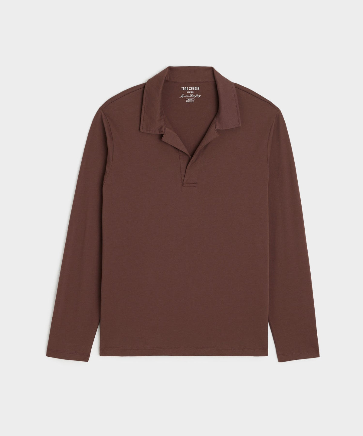 Todd Snyder Luxe Jersey Montauk Polo - Toasted Brown