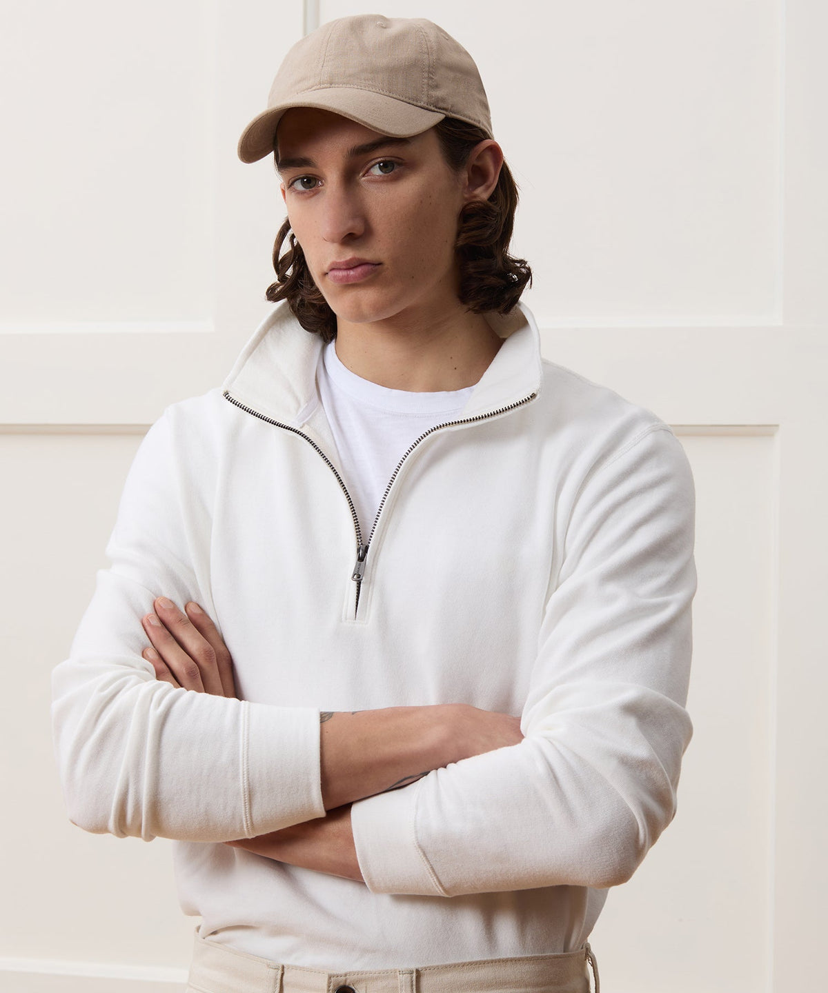 Todd Snyder Lightweight Terry Cloth Quarter-Zip - Alabaster