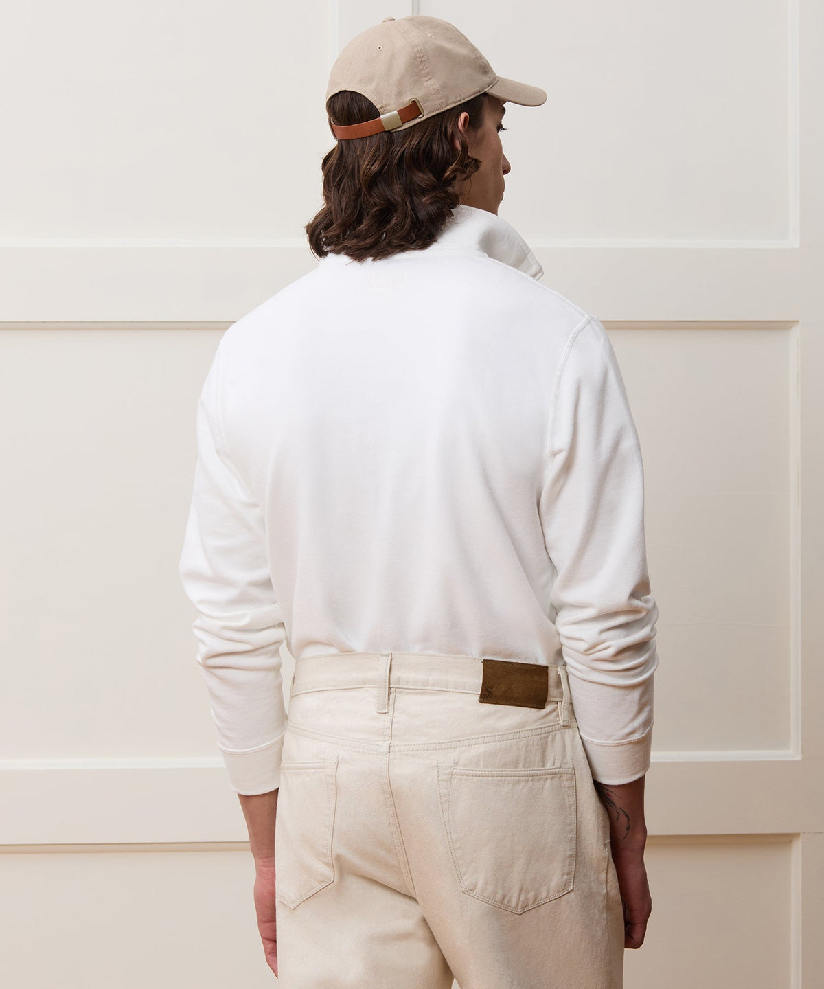 Todd Snyder Lightweight Terry Cloth Quarter-Zip - Alabaster
