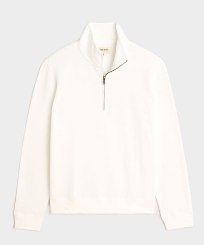 Todd Snyder Lightweight Terry Cloth Quarter-Zip - Alabaster