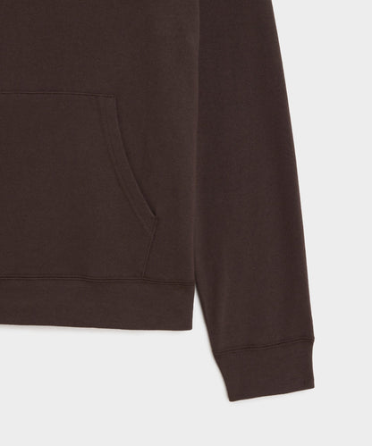 Todd Snyder Lightweight Terry Cloth Hoodie - English Brown