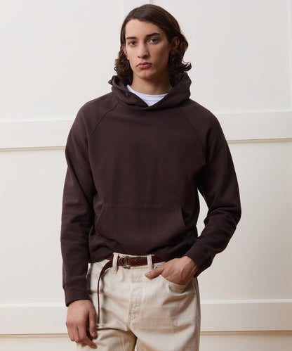 Todd Snyder Lightweight Terry Cloth Hoodie - English Brown