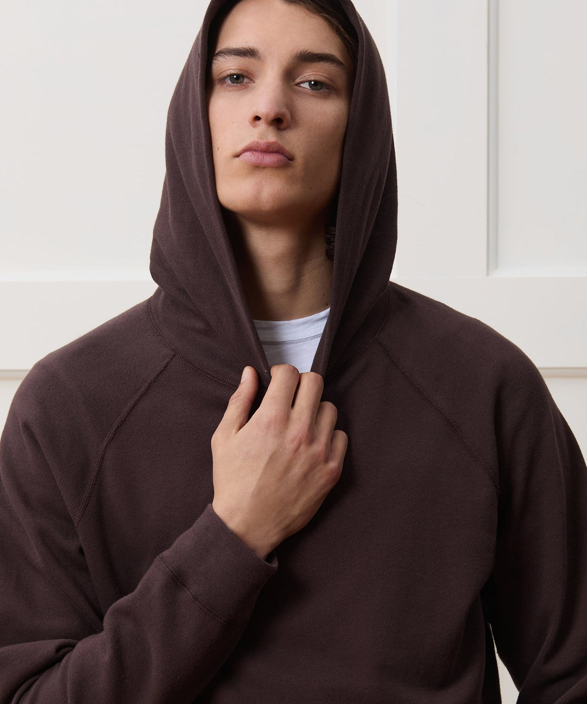 Todd Snyder Lightweight Terry Cloth Hoodie - English Brown