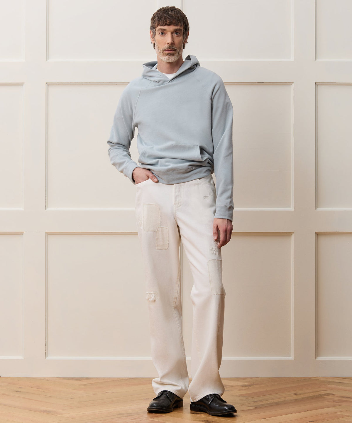 Todd Snyder Lightweight Terry Cloth Hoodie - Fog