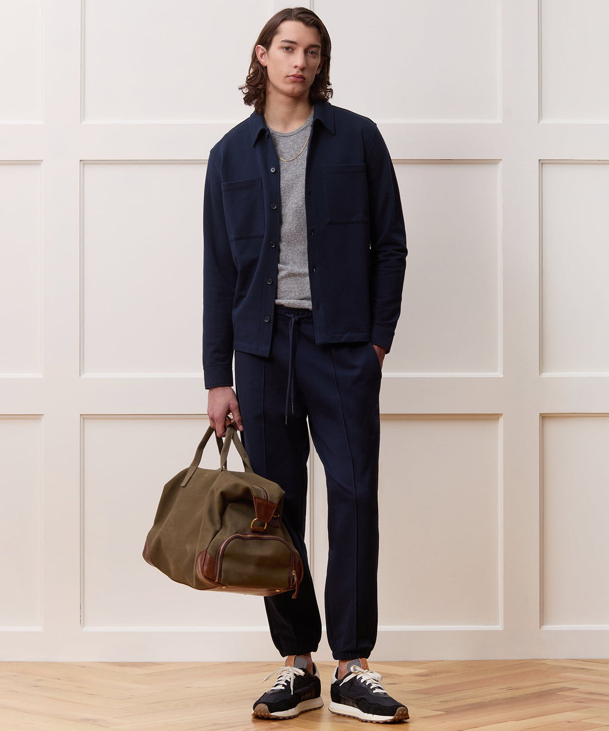 Todd Snyder Travel Terry Shirt - Navy