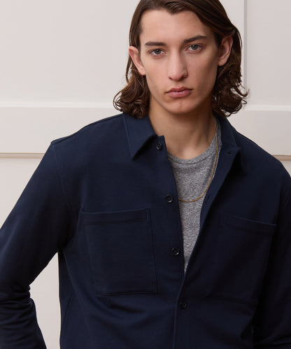 Todd Snyder Travel Terry Shirt - Navy