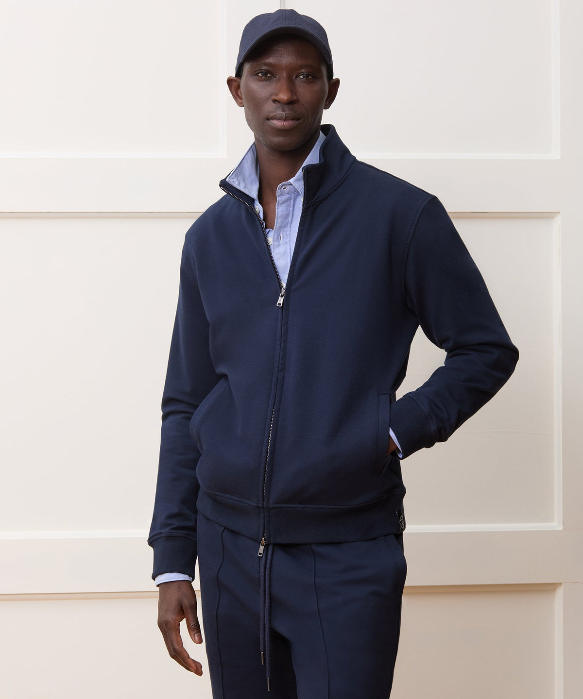Todd Snyder Travel Terry Track Jacket - Navy