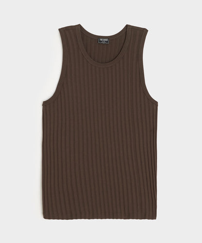 Todd Snyder Ribbed Tank Top - Peppercorn