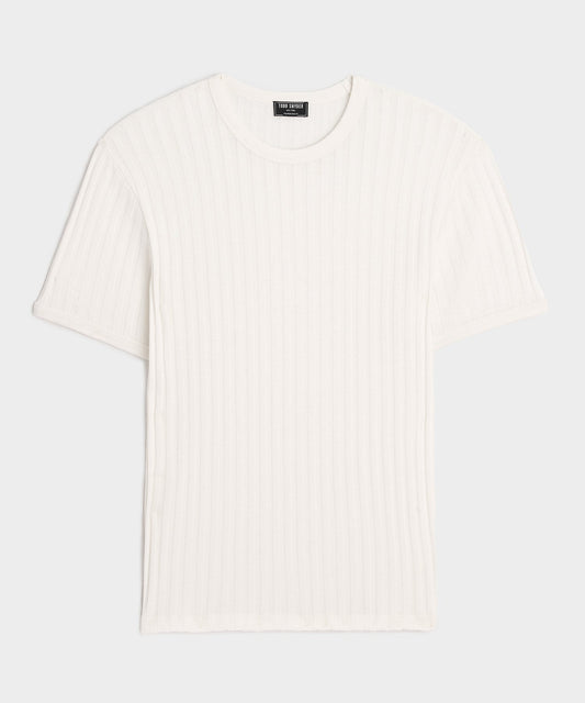 Todd Snyder Ribbed Tee - Bisque