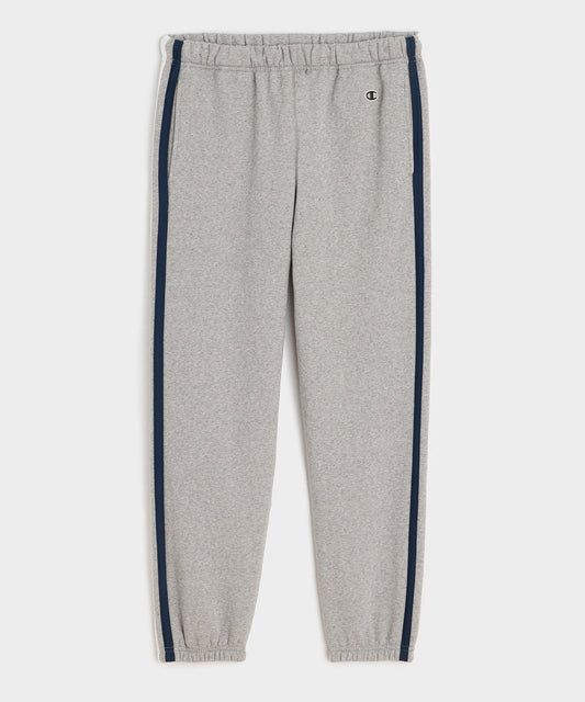 Todd Snyder Champion Relaxed Fleece Striped Sweatpant - Light Grey Mix