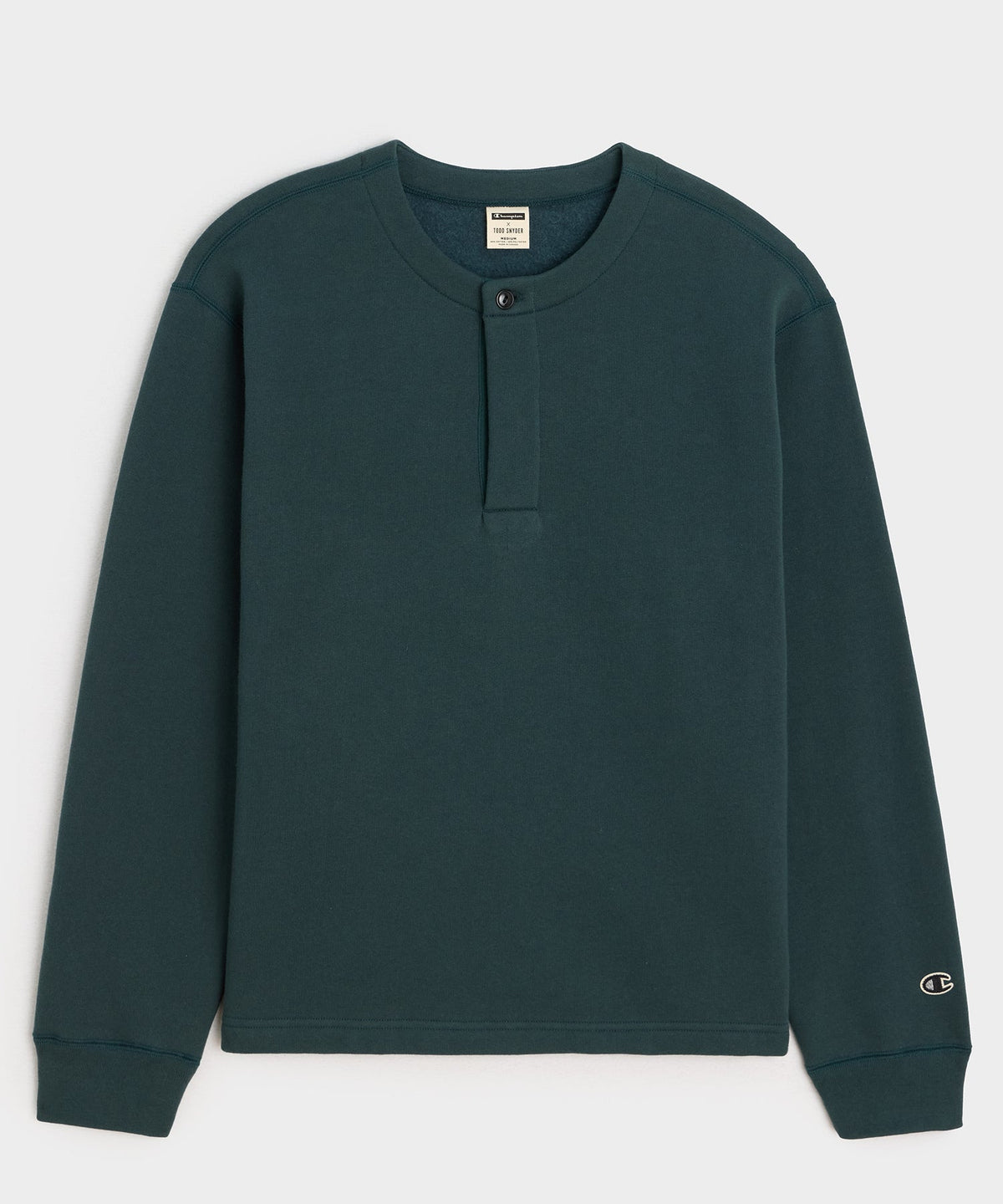 Todd Snyder Champion Henley Sweatshirt - Poseidon