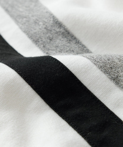 Todd Snyder Champion Relaxed Fleece Striped Polo - Alabaster