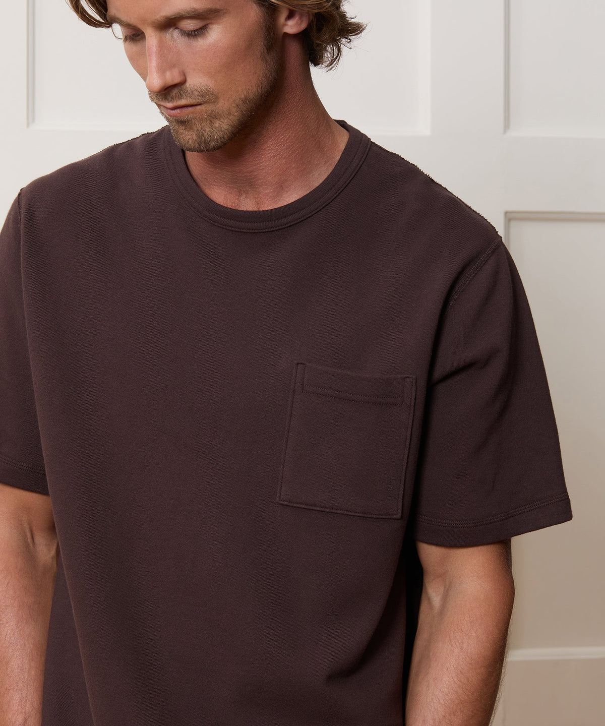 Todd Snyder Lightweight Terry Cloth Short-Sleeve Sweatshirt - English Brown