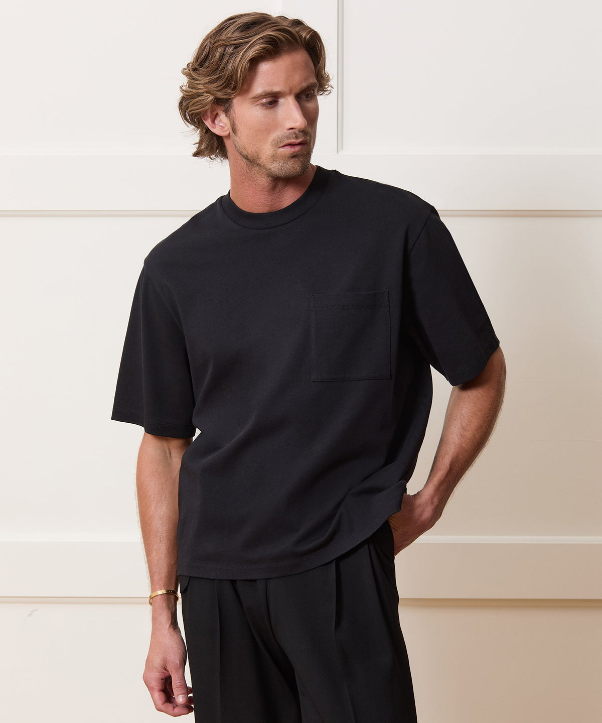 Todd Snyder Boxy Jersey Tee - Black