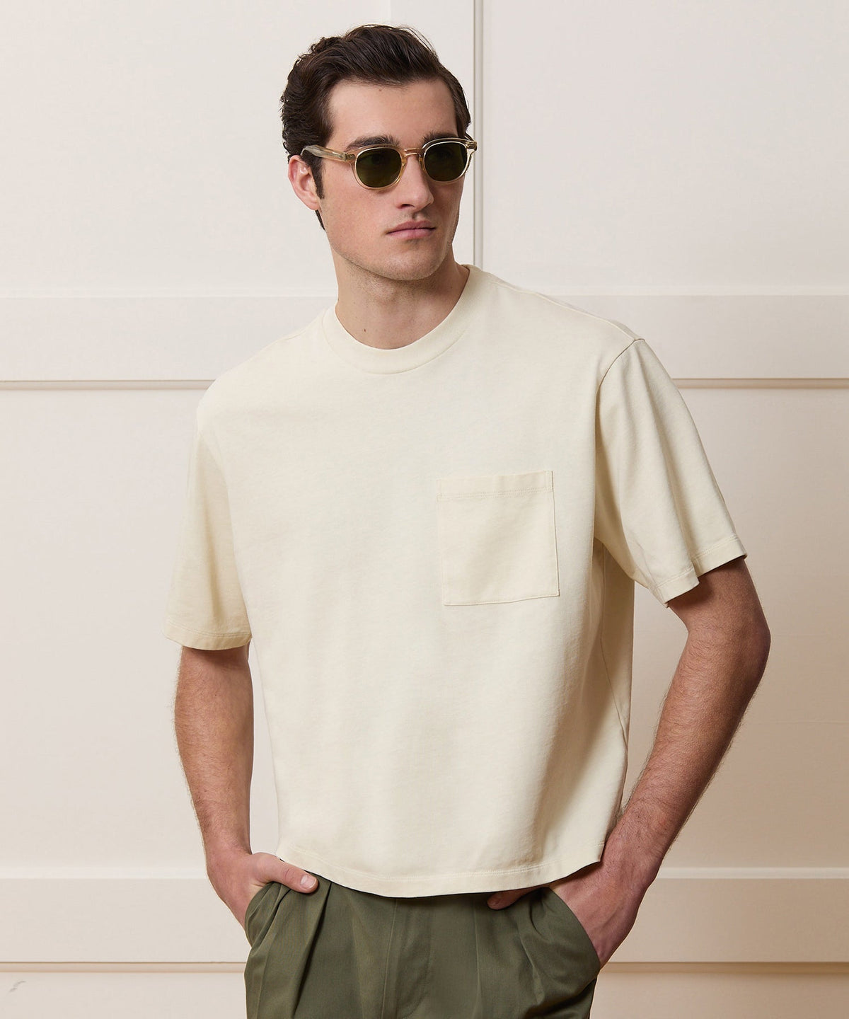Todd Snyder Boxy Jersey Tee - Chalk