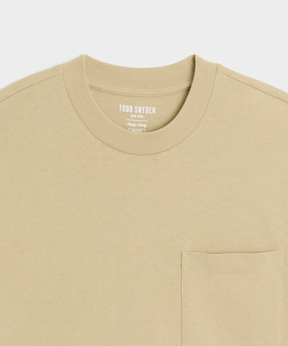Todd Snyder Boxy Jersey Tee - Pebble Beige