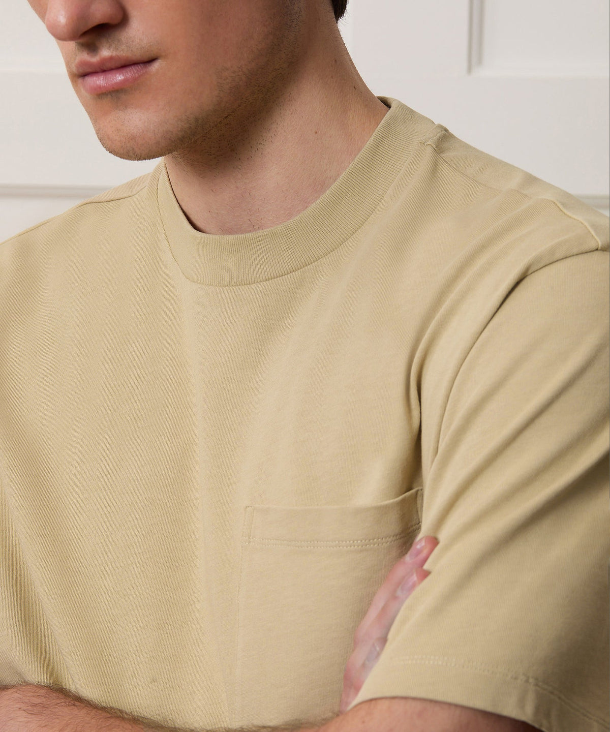 Todd Snyder Boxy Jersey Tee - Pebble Beige
