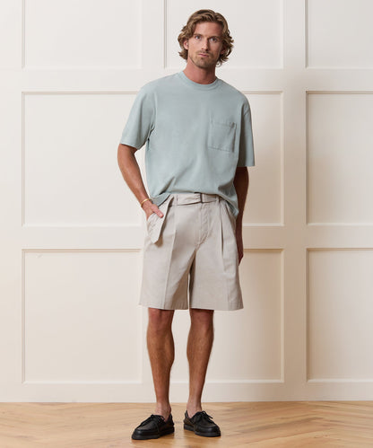 Todd Snyder 8" Cotton Self-Belt Short - Stone