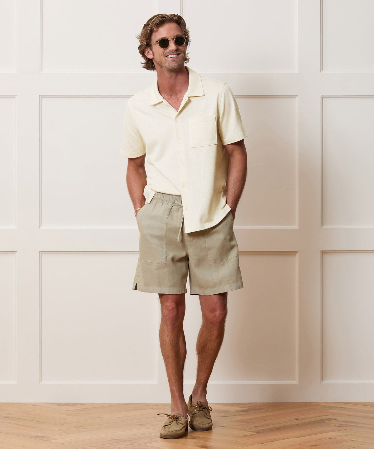 Todd Snyder Linen-Cotton Polo - Eggshell
