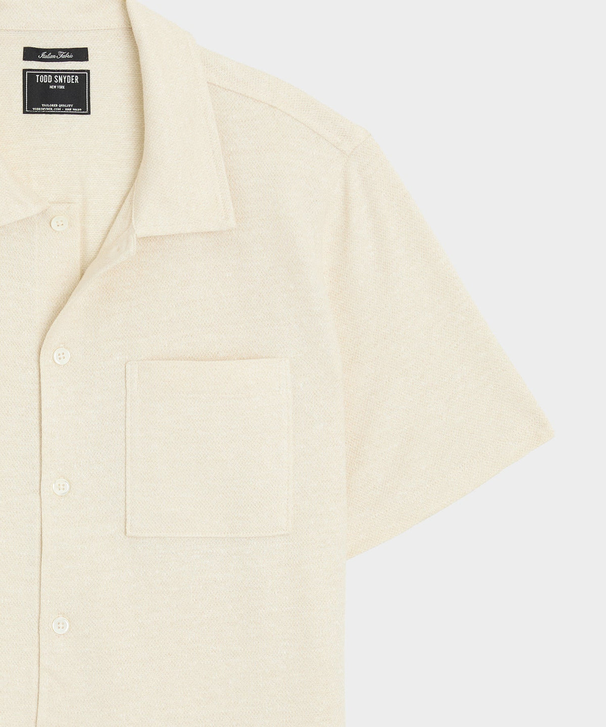Todd Snyder Linen-Cotton Polo - Eggshell