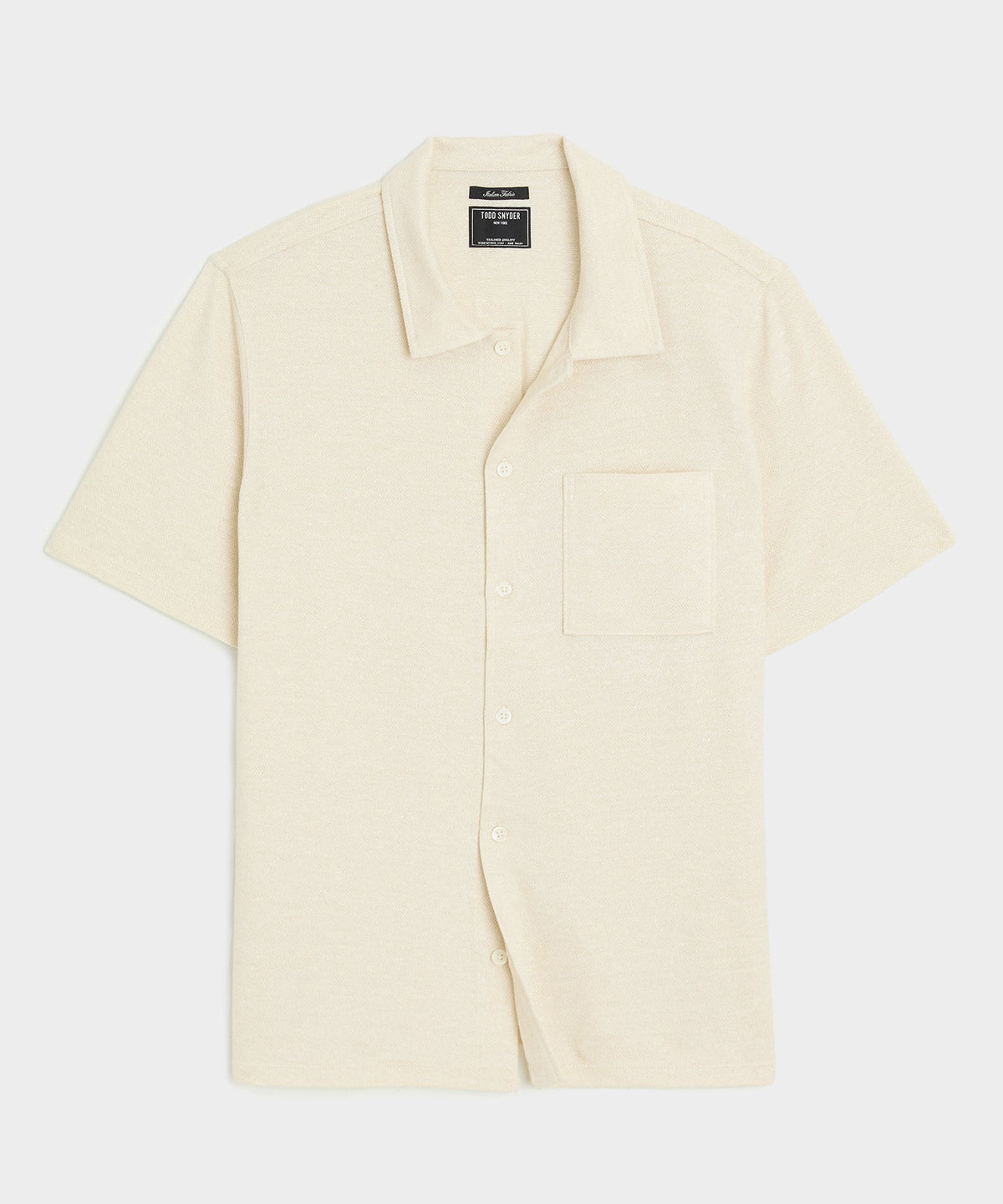 Todd Snyder Linen-Cotton Polo - Eggshell
