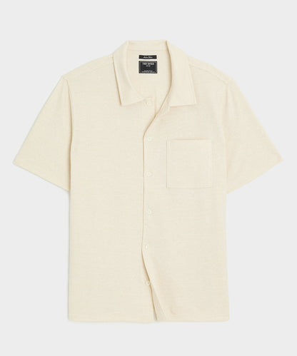 Todd Snyder Linen-Cotton Polo - Eggshell
