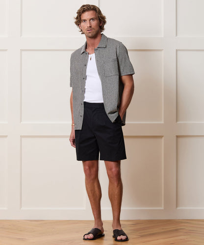 Todd Snyder Linen-Cotton Polo - Black