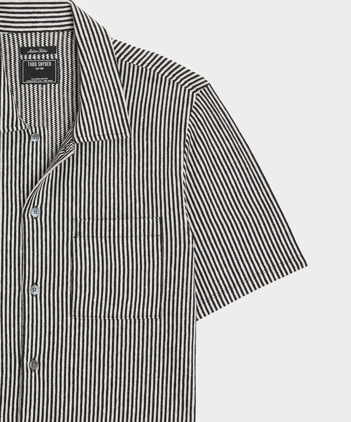 Todd Snyder Linen-Cotton Polo - Black