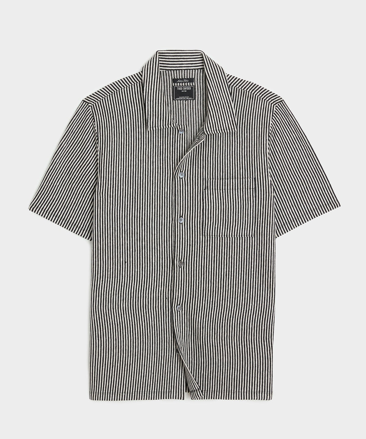 Todd Snyder Linen-Cotton Polo - Black