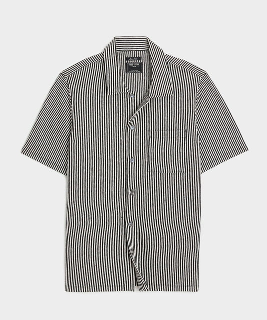 Todd Snyder Linen-Cotton Polo - Black