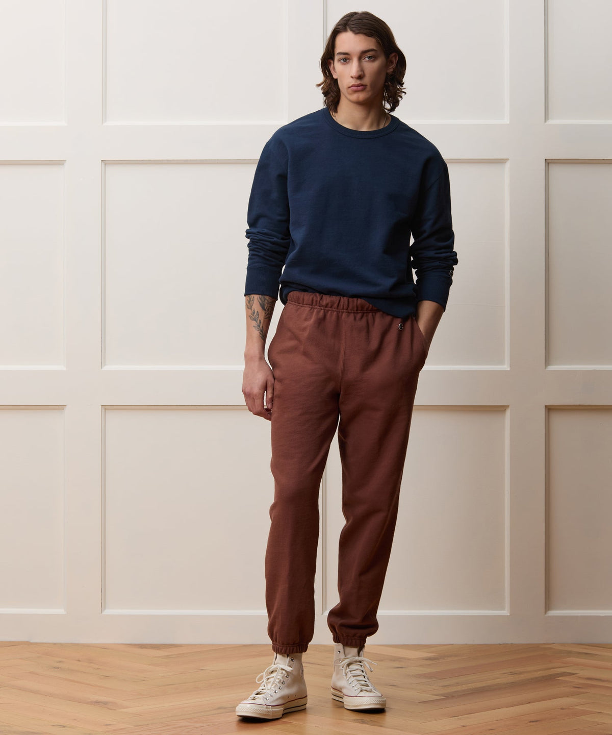 Todd Snyder Champion Relaxed French Terry Crewneck - Classic Navy