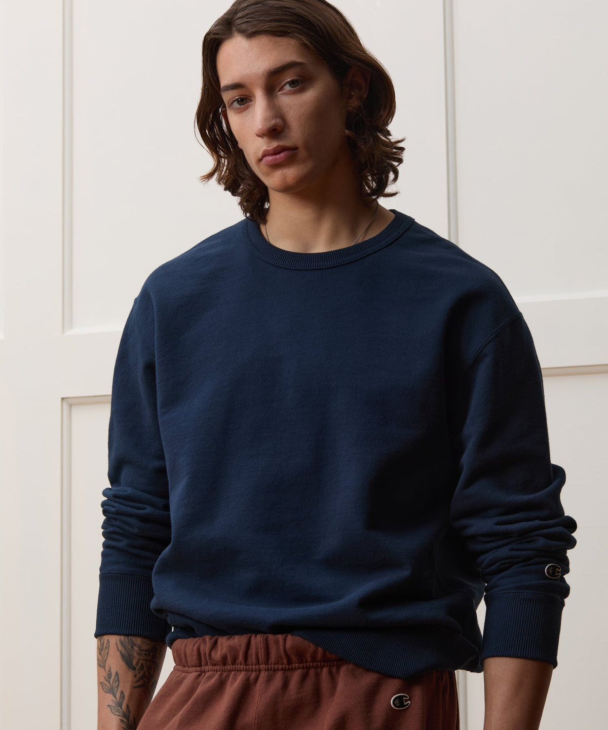 Todd Snyder Champion Relaxed French Terry Crewneck - Classic Navy