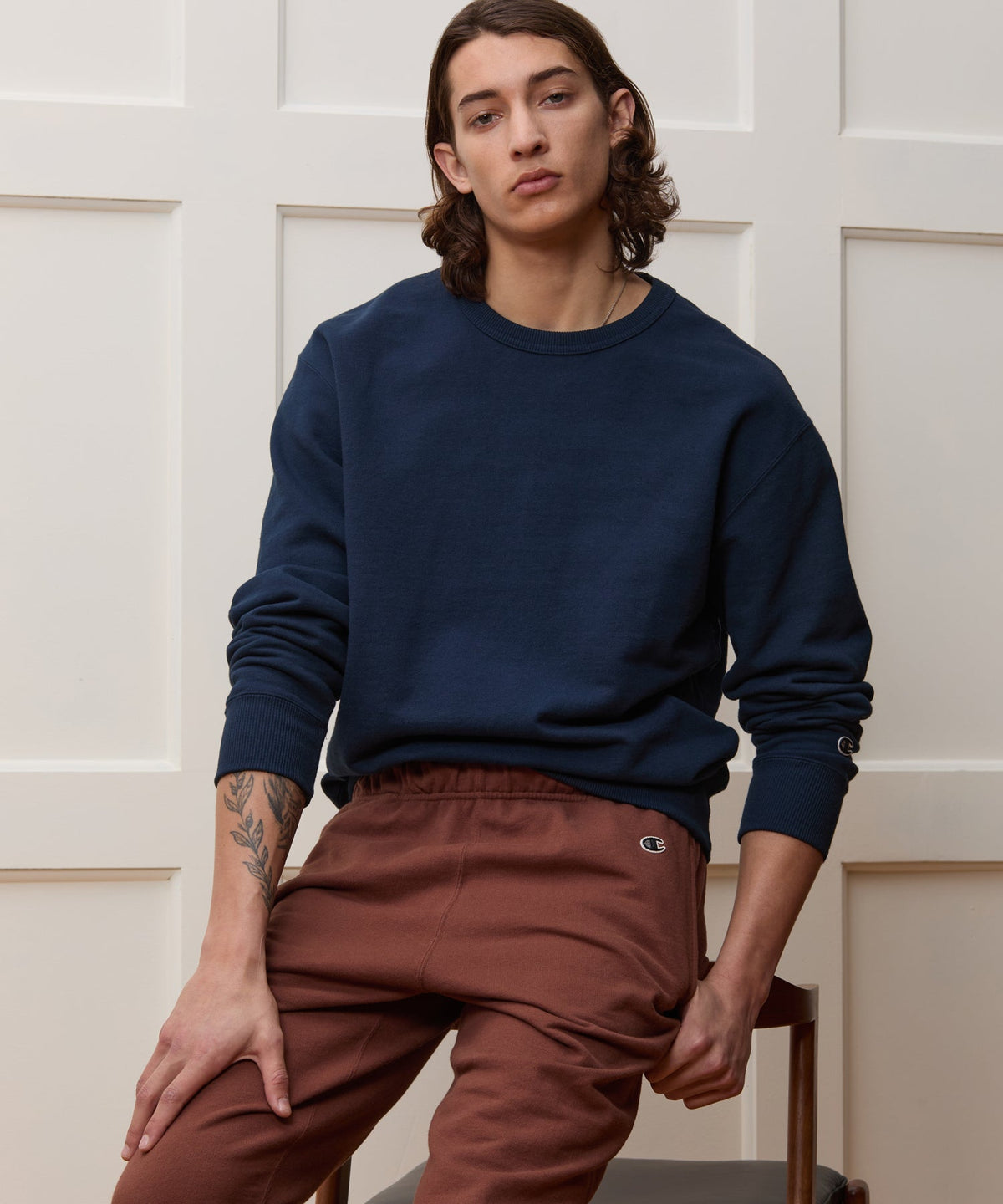Todd Snyder Champion Relaxed French Terry Crewneck - Classic Navy