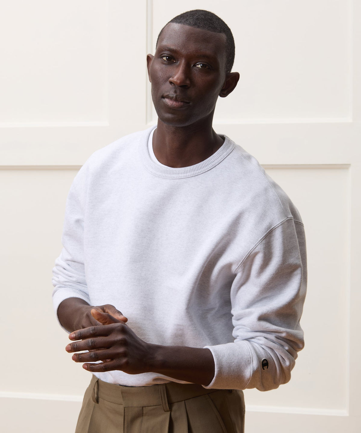 Todd Snyder Champion Relaxed French Terry Crewneck - Silver Mix