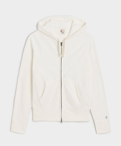 Todd Snyder Champion French Terry Full-Zip Sweatshirt - Antique White