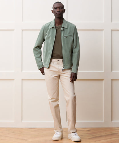 Todd Snyder Italian Suede Dean Jacket - Soft Sage