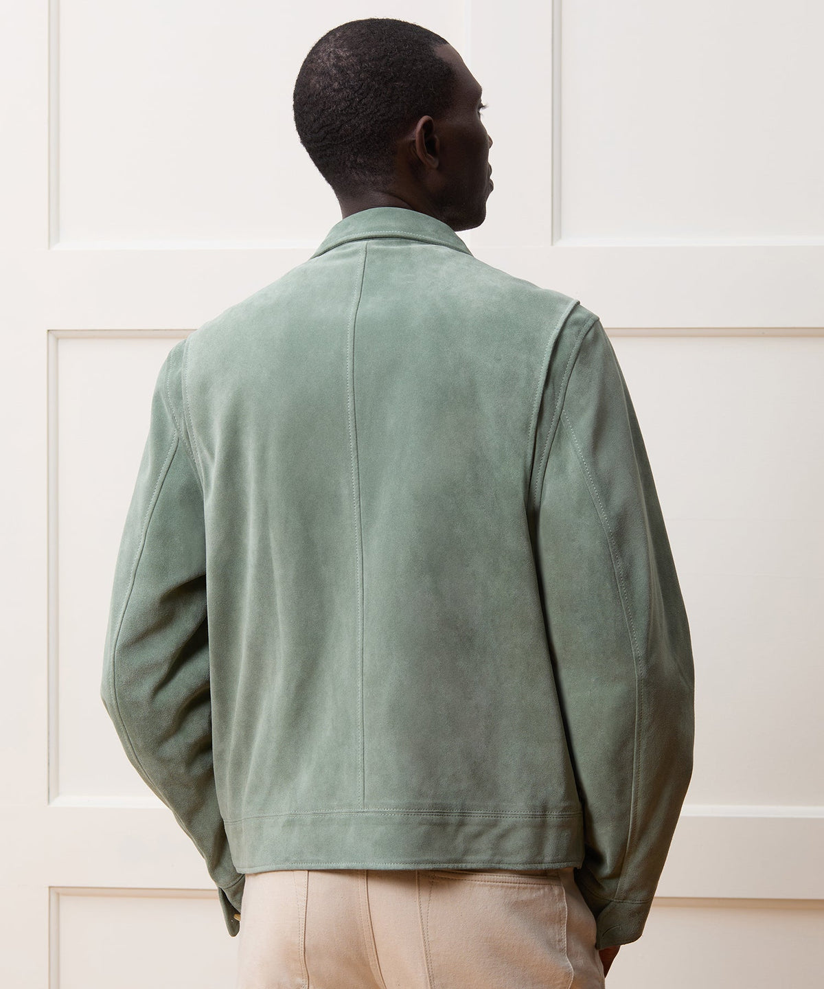 Todd Snyder Italian Suede Dean Jacket - Soft Sage