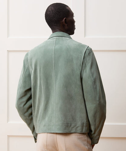Todd Snyder Italian Suede Dean Jacket - Soft Sage