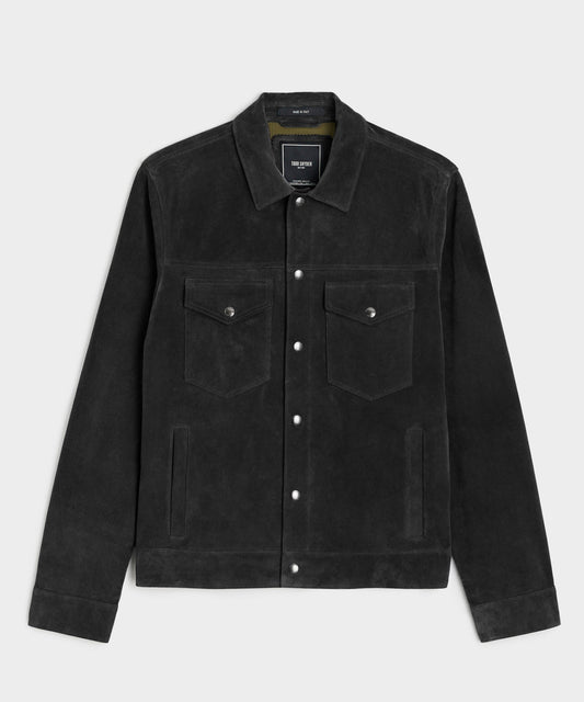 Todd Snyder Italian Suede Dylan Jacket - Black