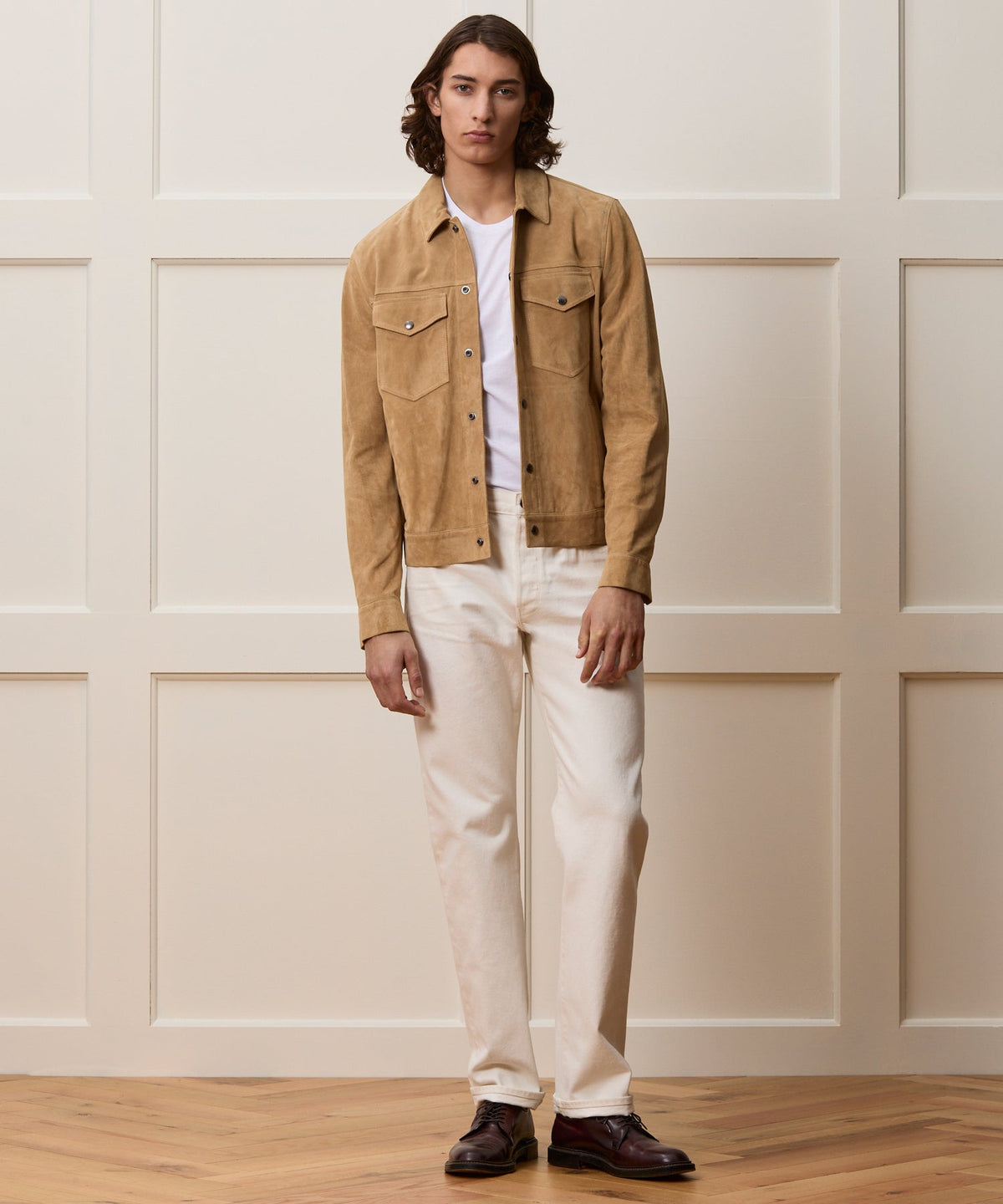 Todd Snyder Italian Suede Dylan Jacket - Cappuccino